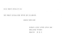[공고] 제25기 감사보고서